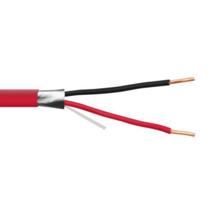 SCP 18 AWG 2 Cond. Shielded Fire Alarm Cable PVC-Red (1000' Spool) | SCP-18/2FPLR-SH
