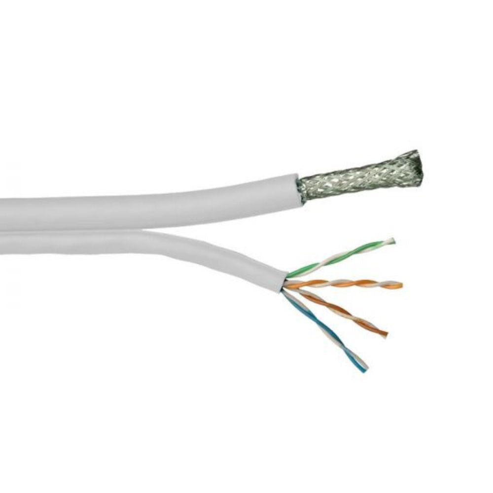 SCP-CAT5E-Quad-Shield-Siamese-Side-by-Side-Composi_1-1.jpg SCP CAT5E Quad Shield Siamese Side by Side Composite Cable PVC-White (500' Spool) | SCP-HNC-1-WT - Image 1